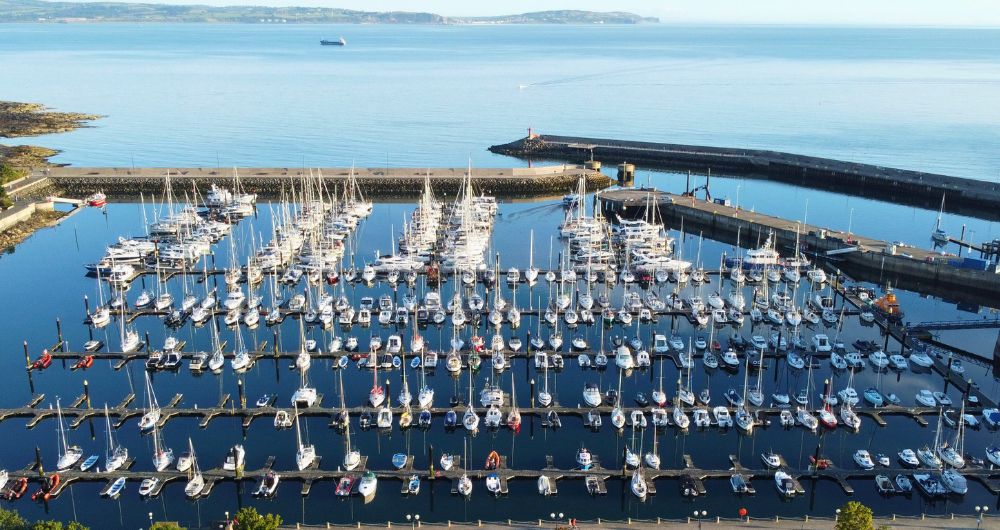 Boats moored at the harbour of Bangor, Northern Ireland