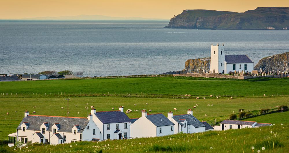 Ballintoy at Sunset, Antrim Coast, Northern Ireland