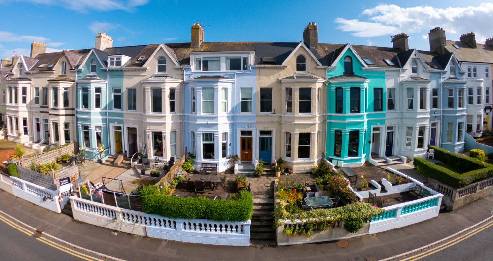 Colourful houses in Bangor, Northern Ireland