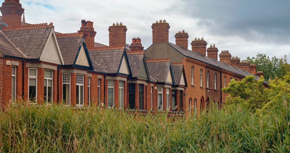 Red brick houses in Belfast