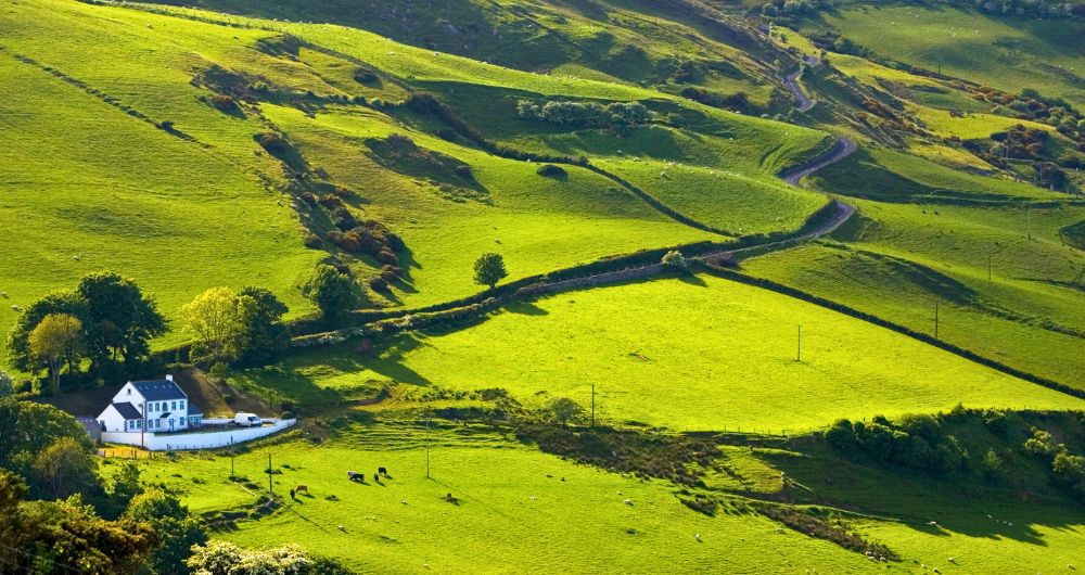 Lane in Torr Head area of northern coast of Northern Ireland