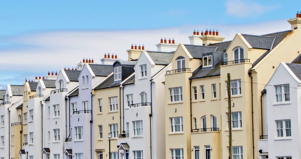 Houses in Little port in the north of Ireland