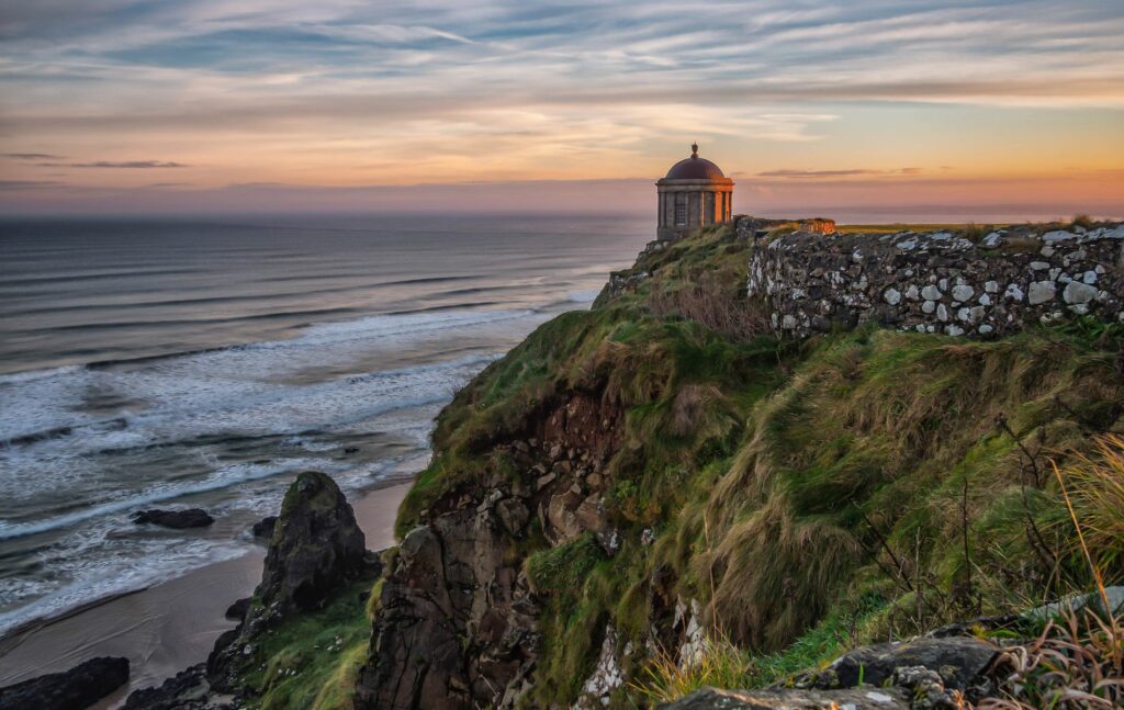 Mussenden Temple above Downhill beach