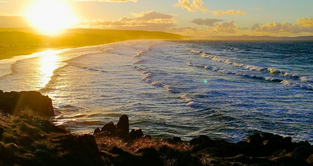 Sunset over Portstewart Beach