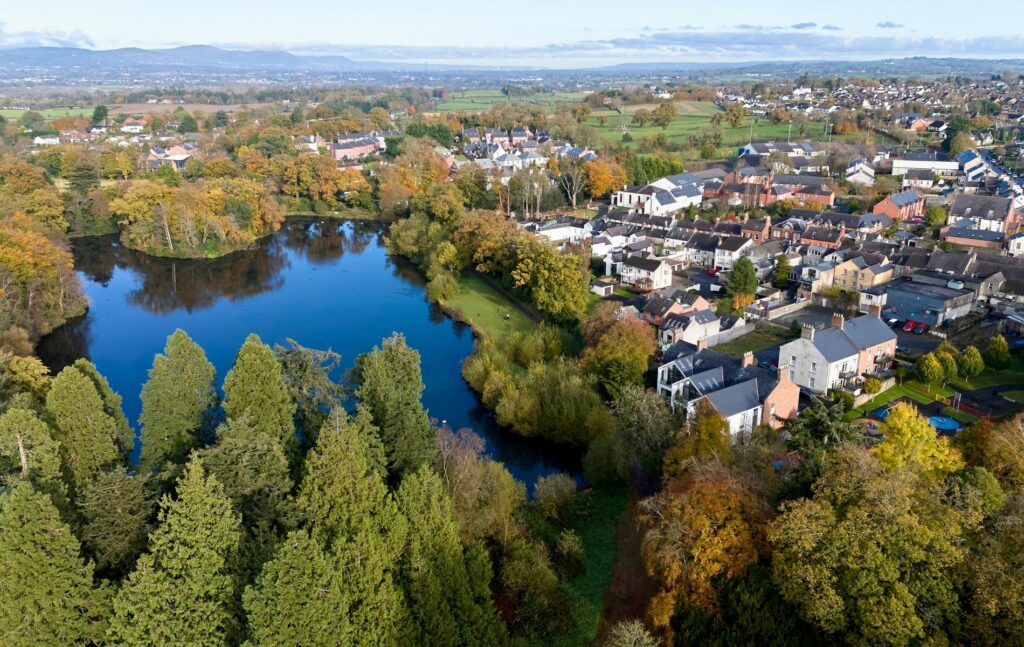 Aerial shot of Hillsborough